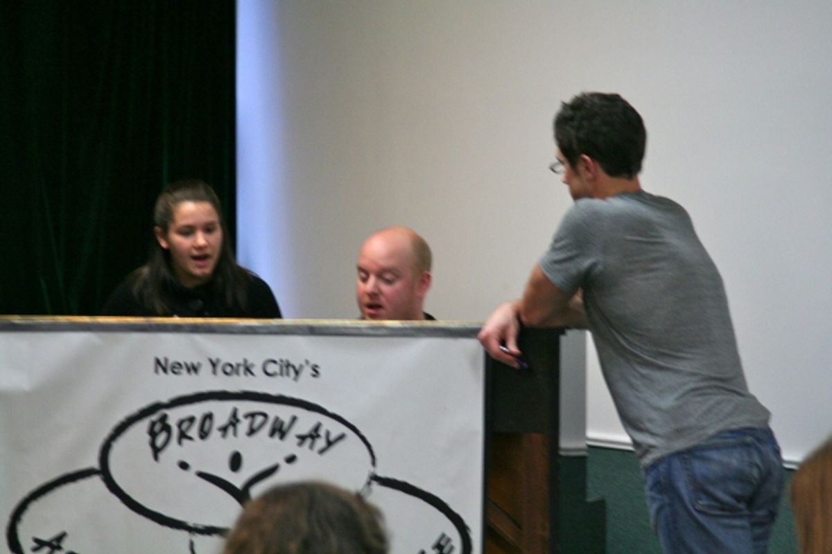 Matt Cavenaugh at Matt Cavenaugh and Marina Lazzaretto instruct students in a Broadway Artists Alliance Master Class